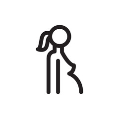 pregnant woman line icon, vector illustration