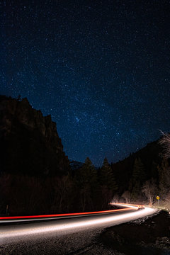 Light Trails in the Canyon 