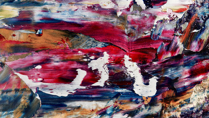 Colorful abstract background wallpaper. Modern motif visual art.  Mixtures of oil paint. Trendy...