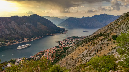 Kotor bay at summer