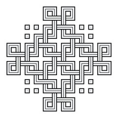 Viking Decoration Knot - Chain Squares Cross
