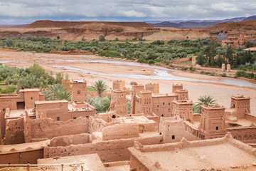 Kasbahs at AÔt Benhaddou south of the High Atlas mountains, UNESCO World Heritage Site, Southern Morocco