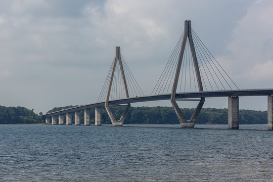 South Bride of the Faro Bridges, seen from Faro, Zealand;Denmark