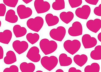 Vector hand made heart love seamless pattern background.