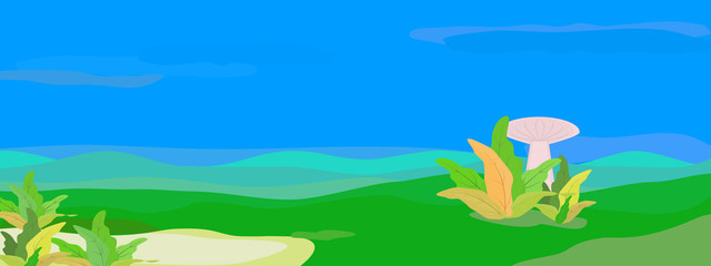 Fototapeta na wymiar landscape with trees background vector panorama illustration graphic design 