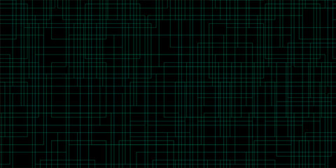Abstract bright green grid on black background.