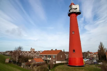 Deurstickers red lighthouse in hoek van holland the netherlands © Ingrid
