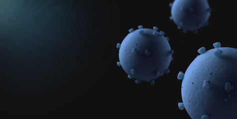 Virus bleu microscopique