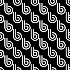 Seamless background with white letter b