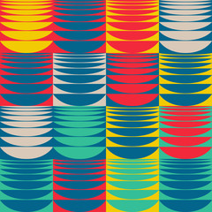 Abstract geometric vector pattern with transition effect