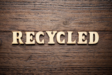 Fototapeta premium Recycled word view