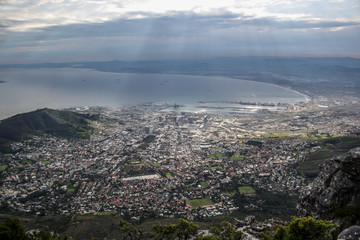 aerial view of the city