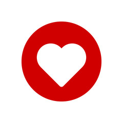 heart love icon with flat style design