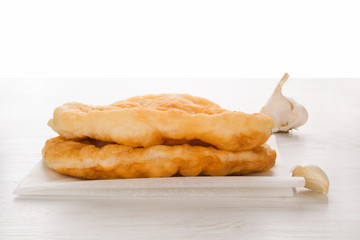 Deep fried langos speciality.