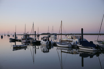 Boats at dusk