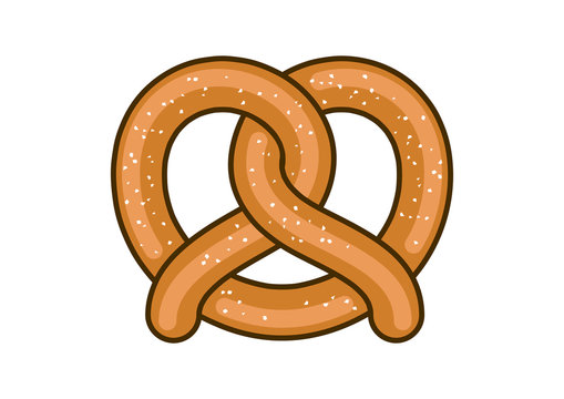 recommend clip art: Pretzel icon vector. Salty pretzel vector. Salty pastry icon. Pretzel isolated on a white background