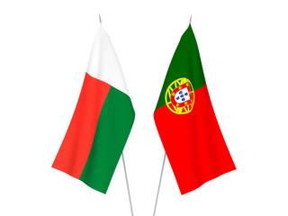 Madagascar and Portugal flags
