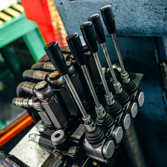 Control levers closeup © Vitalii