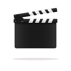 Movie clapper board. Vector illustration.