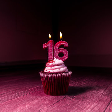 Sweet 16 Pink Cupcake