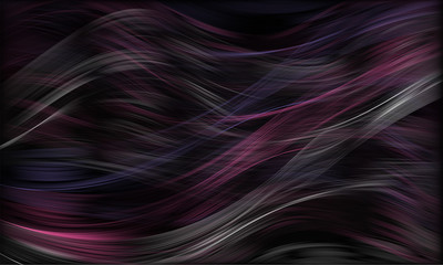 Abstract background - translucent blurry colored lines on a dark background, light veil