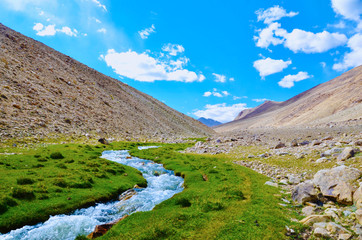 Stream in the Pamir Mountains