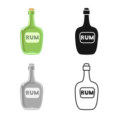 Fototapeta na wymiar Vector design of bottle and rum symbol. Web element of bottle and bourbon vector icon for stock.