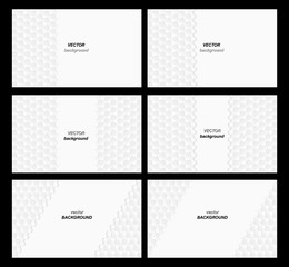 Vector illustration including a set of textured backgrounds consisting of monochrome cubes.
