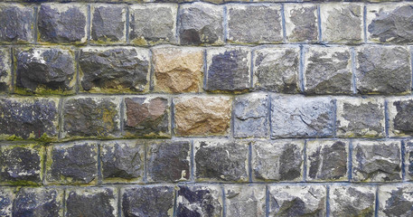 Background masonry of stone blocks