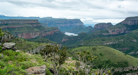 Fototapeta na wymiar Lowveld view Blyde River Canyon amazing viewpoint at tha Panorma route in South Africa