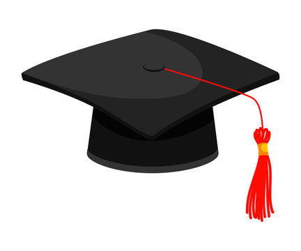 Vector illustration of graduation cap isolated