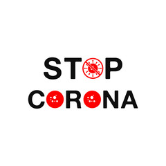 Stop Corona Virus Icon. Editable Vector Symbol Illustration.
