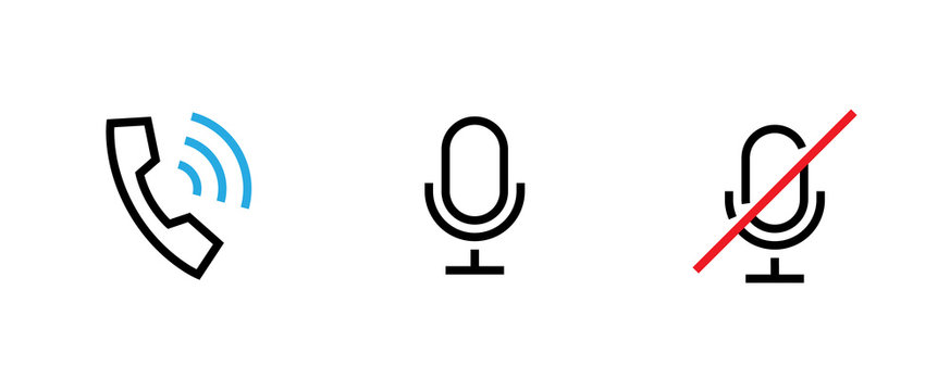 Voice Search Icon. Editable Vector Outline.
