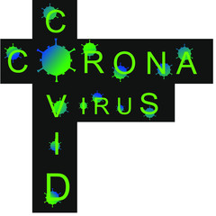 CORONA virus text and banner vector illustration.About Corona virus pandemic illness.