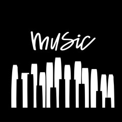 Jazz music concert Festival, poster background template. Music piano