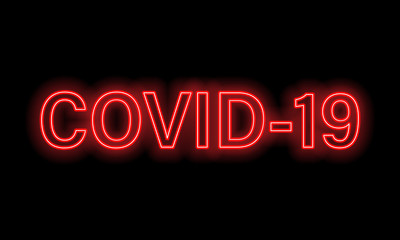 2019-nCoV, Coronavirus. Concept inscription typography design logo. Neon icon. Vector illustration.