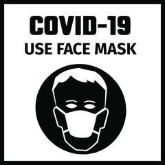 Safety rules for preventing coronavirus disease. Use masks on during the spread of the COVID-19 virus.