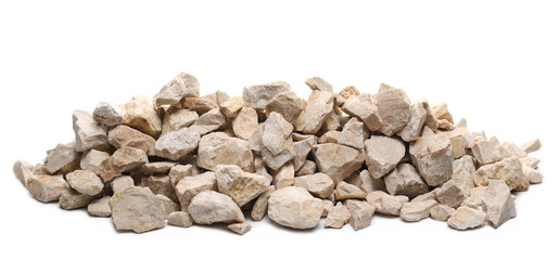 Decorative rocks isolated on white background