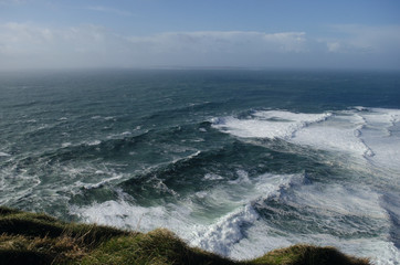 Waves at the Cliffs of Moher in Irleand