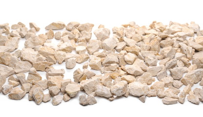 Rock isolated on white background and texture