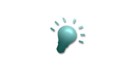 Amazing light bulb icon on white background,3d bulb icon,bulb icon