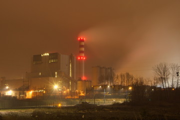 Chorz&oacute;w Marzec 2020. Chorzow Slask Polska eletrocieplownia CEZ Chorzow Stary.