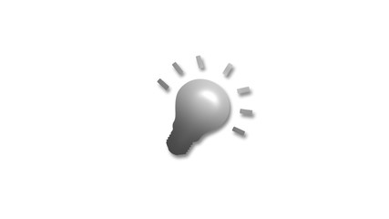 Amazing 3d bulb icon on white background,bulb icon,light bulb icon