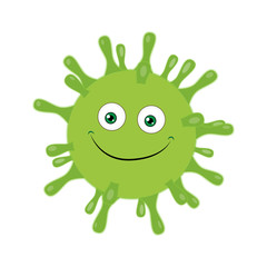 Coronavirus smiley. Emoji. New type of virus