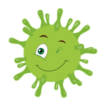 Coronavirus smiley. Emoji. New type of virus
