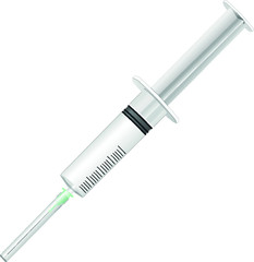 Fototapeta premium syringe with coronavirus vaccine. pandemic disease concept