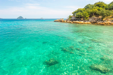 Fototapeta premium Island with clean and clear water