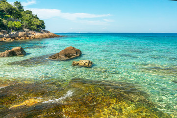 Island with clean and clear water at Perhentian Island, Malaysia