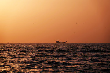 Sunset at sea