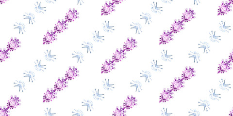 Seamless abstract pattern. Geometric embroidery. Folk ornament. Tribal aztec ethnic vector texture.